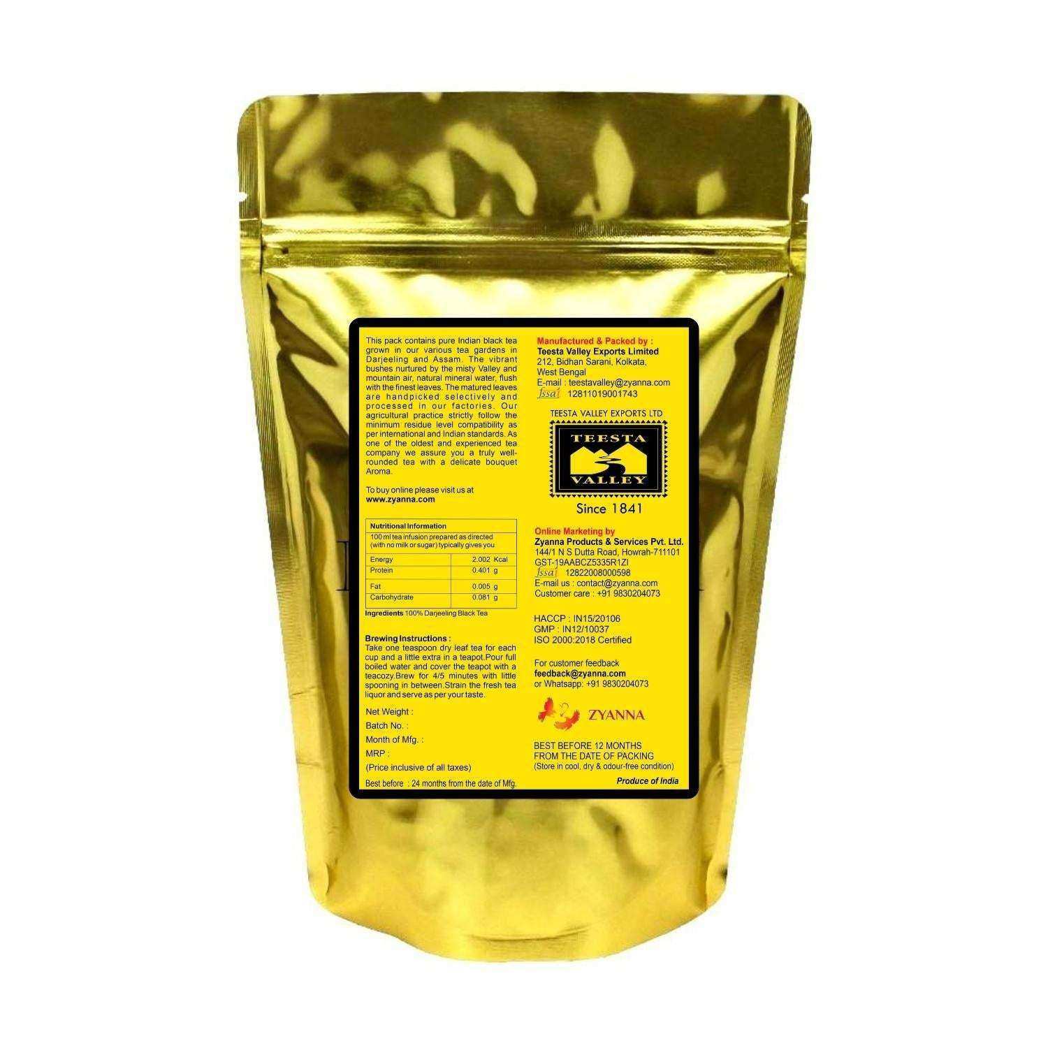 Teesta Valley - Darjeeling Leaf Tea - Muscatel - Since 1841 - ZYANNA® India - zyanna.com